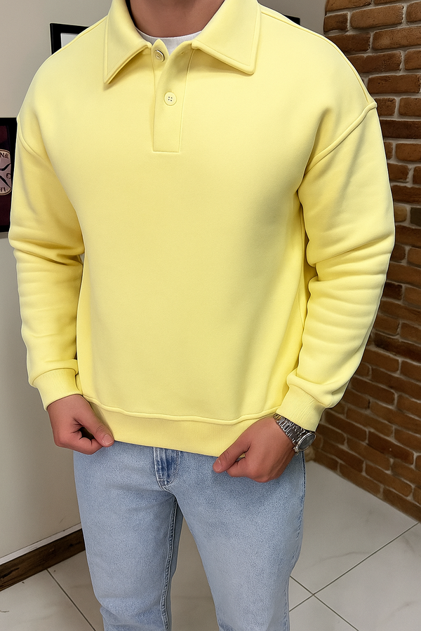 COLLAR THICK FLEECE SWEATSHIRTS FOR MENS