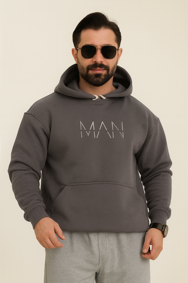 MAN LOGO BAGGY FIT MENS HOODIE