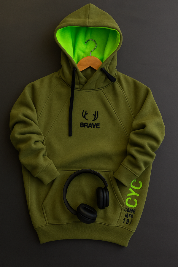 BRAVE EMBROIDERED HOODIE