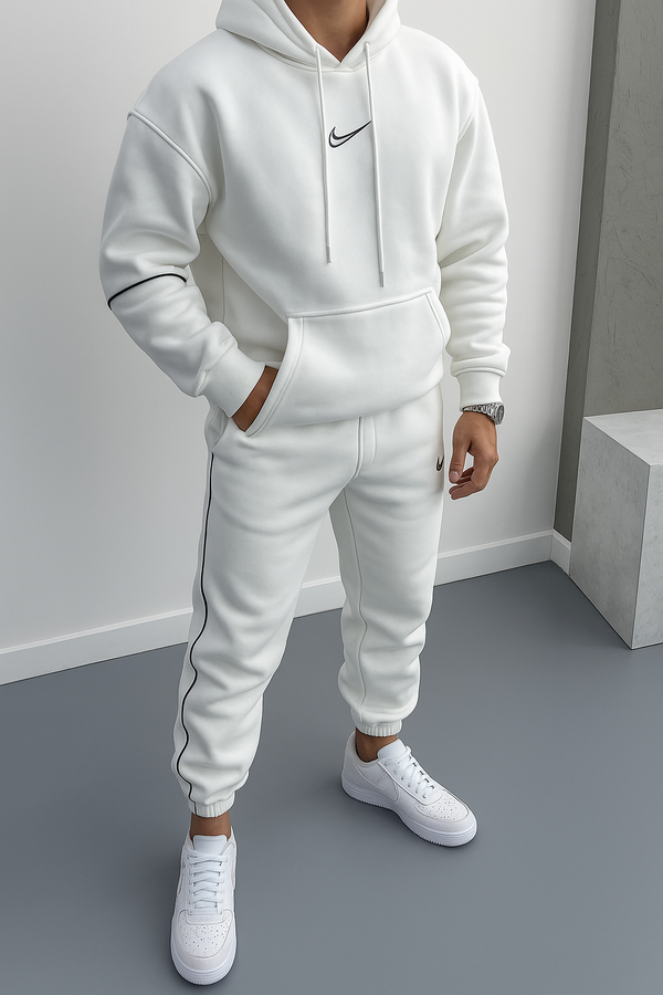 Clean Design, Sporty Streetwear Vibe Tracksuits for Mens