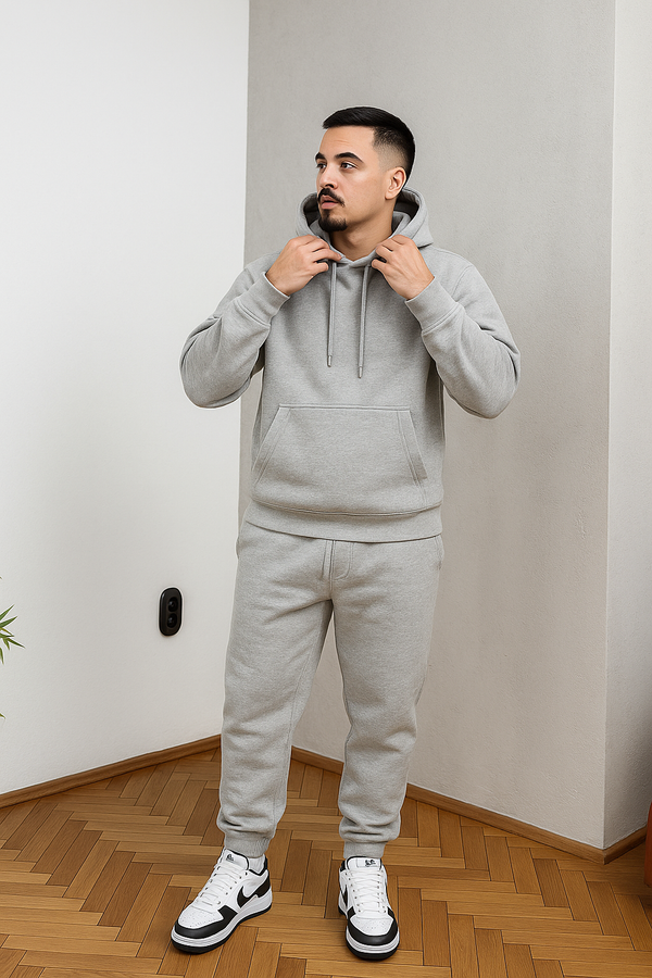 BASIC PLAIN SWEAT-PANT-SHIRT