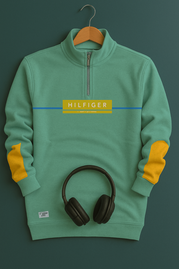 “Bold Panel Zip Sweatshirt